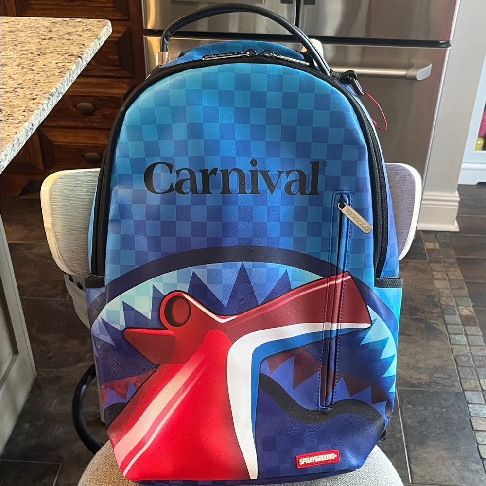 NWOT - Spray ground Carnival Cruise Line Blue Red Backpack